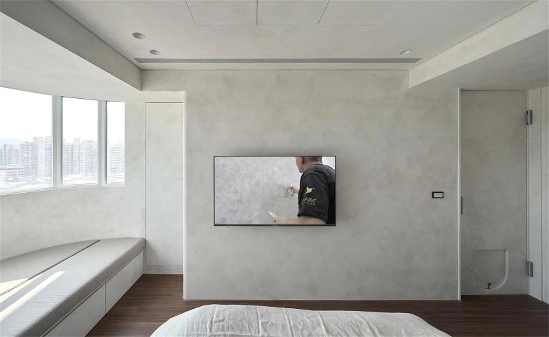 Эффект замши в интерьере спальни