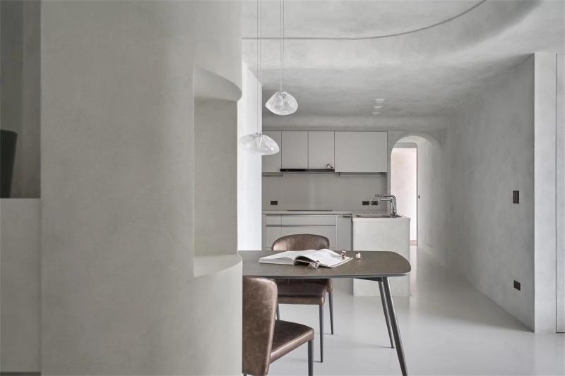 Эффект замши в интерьере кухни и гостиной