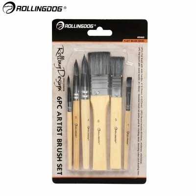 ROLLINGDOG набор кистей для декоративных работ, 6 шт