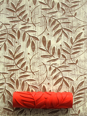 Фактурный валик для декоративной штукатурки с эффектом "Ветки" 056 (180 мм)