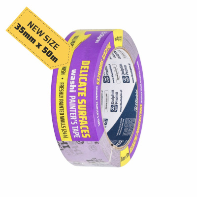 Blue Dolphin WASHI для деликатных поверхностей в упаковке с обозначением 35 мм × 50 м