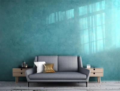 Традиционная венецианская штукатурка в гостиной