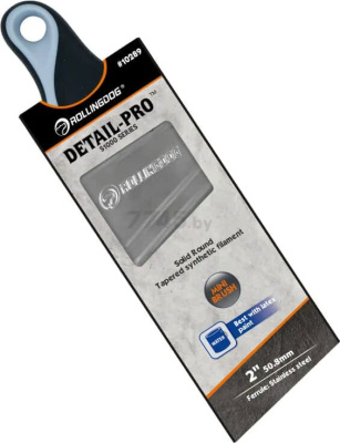 Кисть Rollingdog DETAIL-PRO 10289 в руке — точная подрезка, синтетическая щетина для латексных/акриловых красок