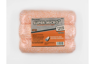 Валик Rollingdog Super-Micro 230 мм (3 шт.) микрофибра ворс 9,5 мм — упаковка