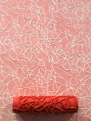 Фактурный валик для декоративной штукатурки с эффектом "Растрескивание" 101 (180 мм)