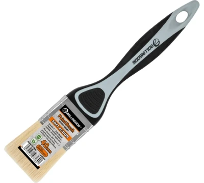 Кисть Rollingdog BX1000 малярная плоская, прямой срез, щетина 100% синтетическая нить, мягкая