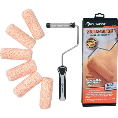 Набор Rollingdog SUPER-MICRO Jumbo, 100 мм, ворс 9,5 мм, 7 предметов