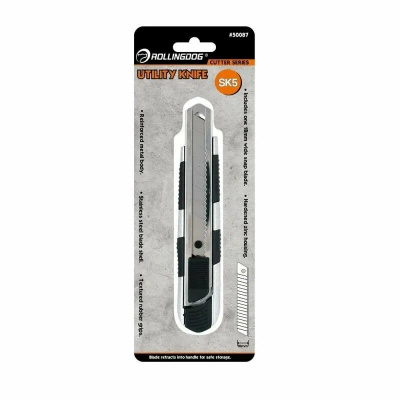 Rollingdog Utility Knife 50087 в упаковке – надежный нож с металлическим корпусом