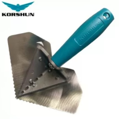 Шпатель Коршун с зубчатыми пластинами для оклейки угловых лент