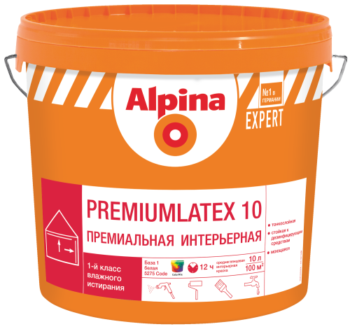 Alpina EXPERT Premiumlatex 10 (База 1) 2,5 литра