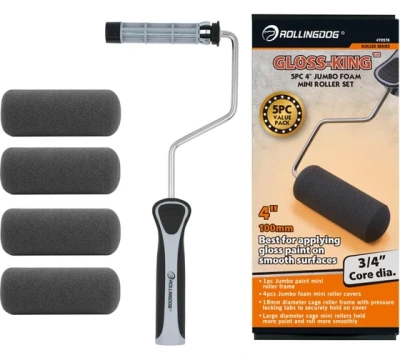 Набор малярный Rollingdog GLOSS-KING™ Jumbo 70278 — 100 мм, поролон высокой плотности, 7 предметов