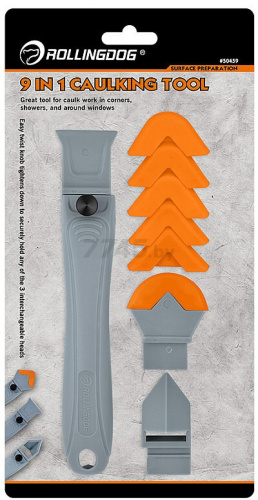 Универсальный набор шпателей Rollingdog  (9 в 1) для удаления старых швов силикона и формовки новых